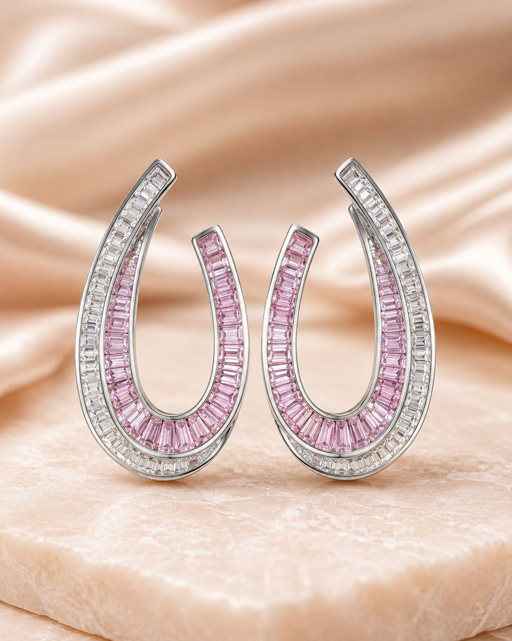 Multi layered hoop earrings