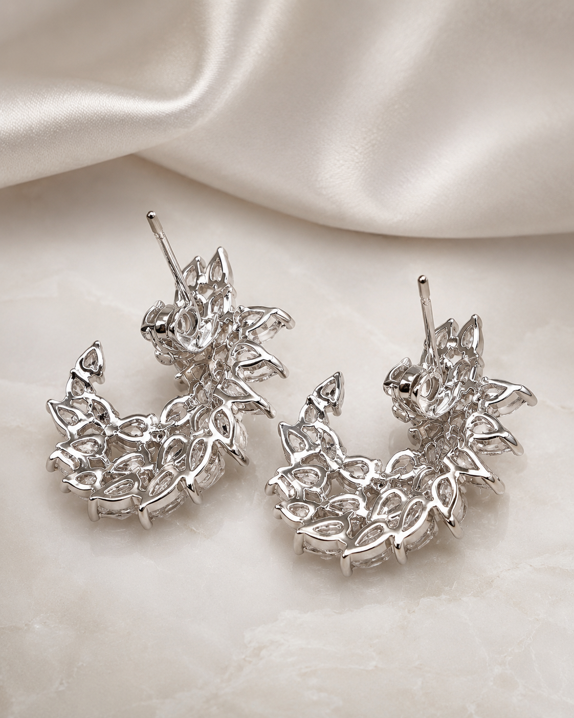 Crystal wing earrings