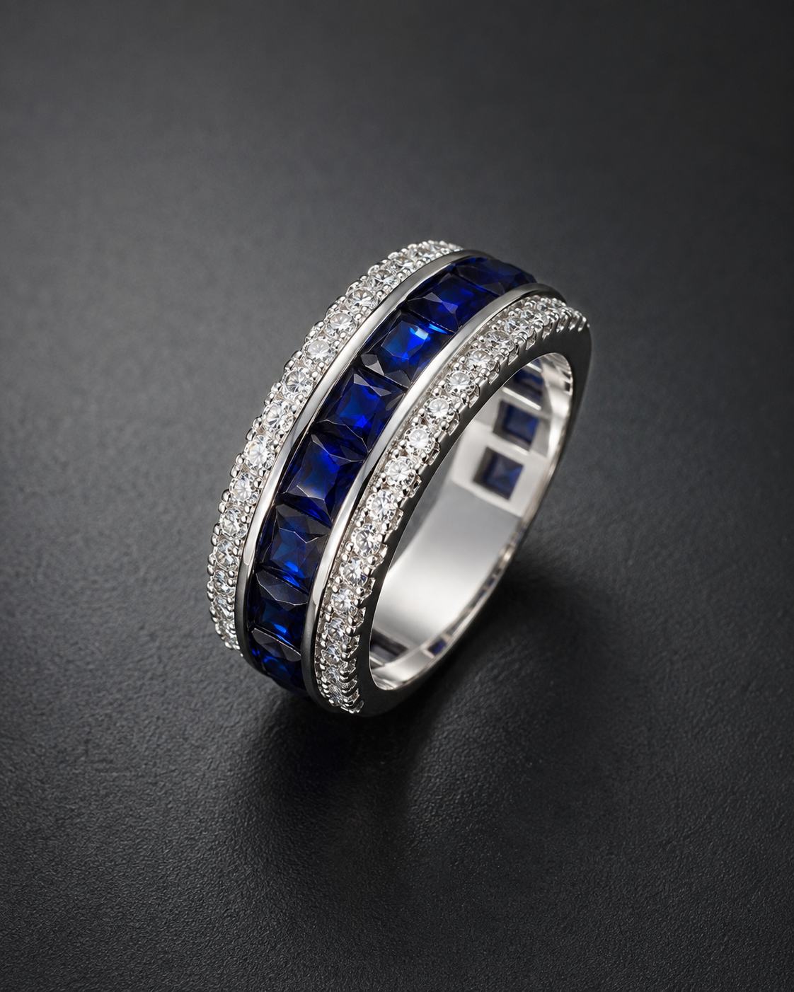 Royal blue eternity ring
